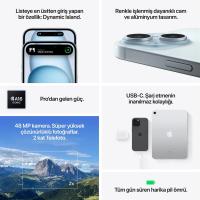 iPhone 15 128 Gb Akıllı Telefon Siyah
